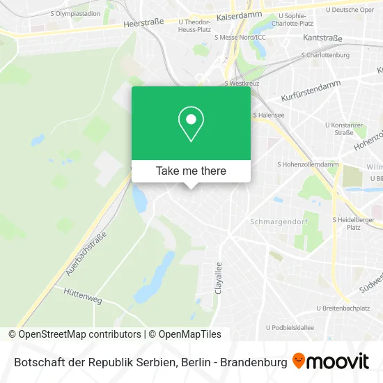 Карта Botschaft der Republik Serbien