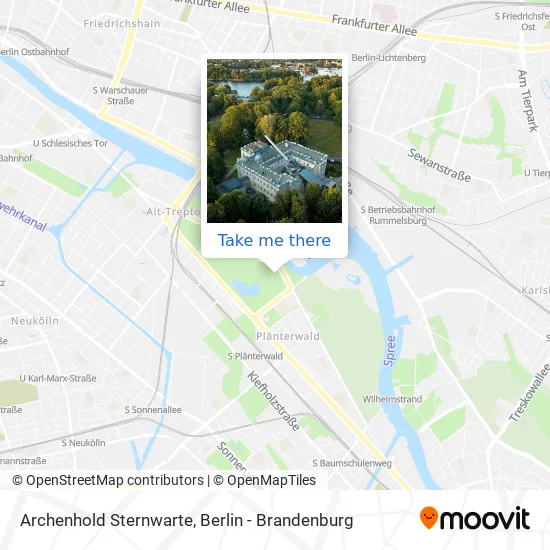 Карта Archenhold Sternwarte