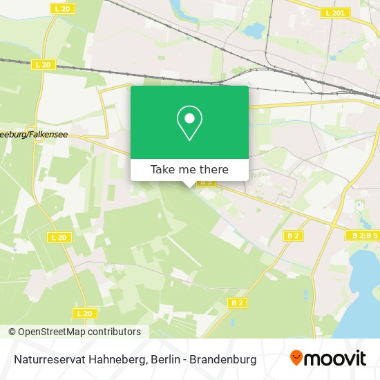 Naturreservat Hahneberg map