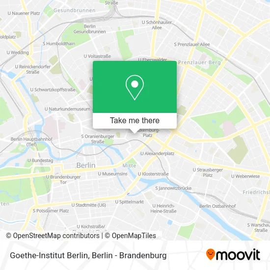 Карта Goethe-Institut Berlin