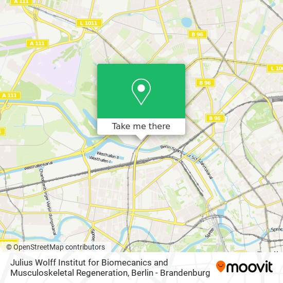 Julius Wolff Institut for Biomecanics and Musculoskeletal Regeneration map