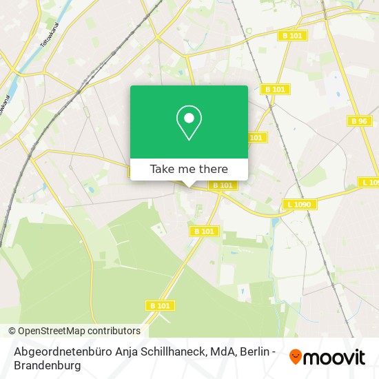 Abgeordnetenbüro Anja Schillhaneck, MdA map