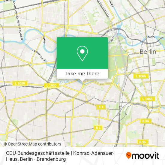 Карта CDU-Bundesgeschäftsstelle | Konrad-Adenauer-Haus