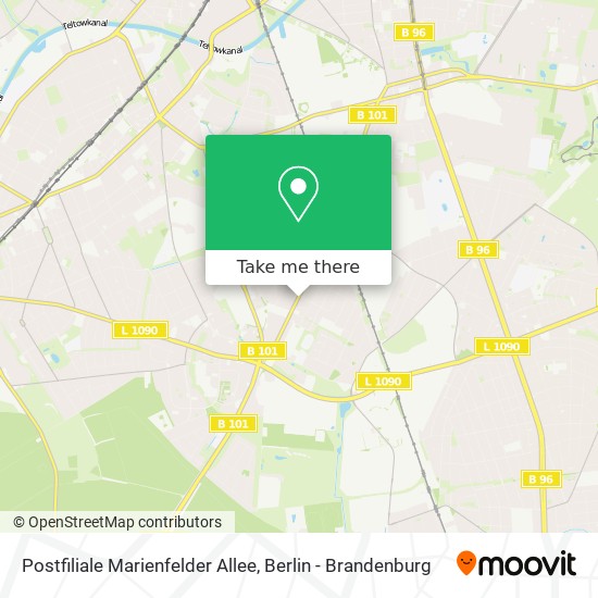 Postfiliale Marienfelder Allee map