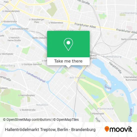 Карта Hallentrödelmarkt Treptow