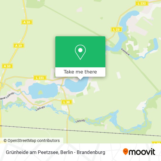 Карта Grünheide am Peetzsee
