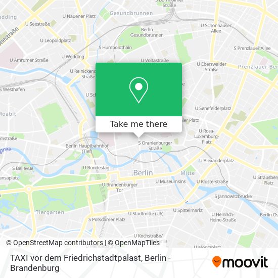 Карта TAXI vor dem Friedrichstadtpalast