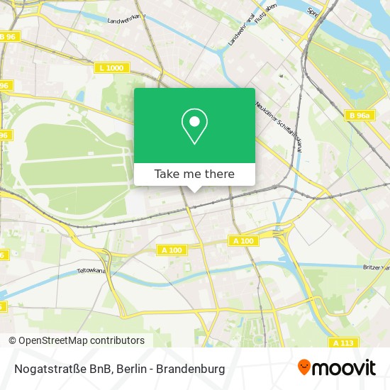 Nogatstratße BnB map
