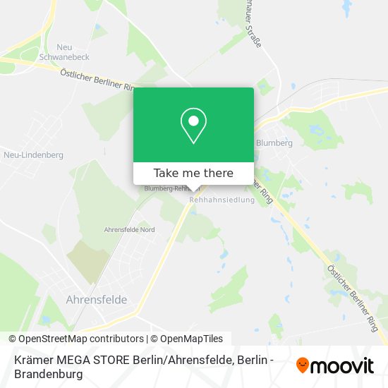 Krämer MEGA STORE Berlin / Ahrensfelde map