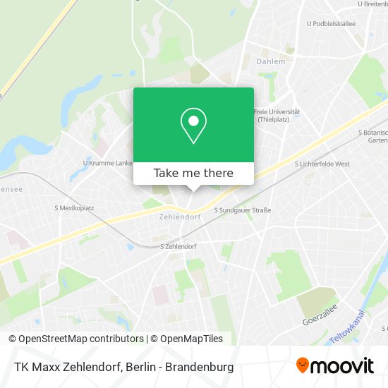 TK Maxx Zehlendorf map