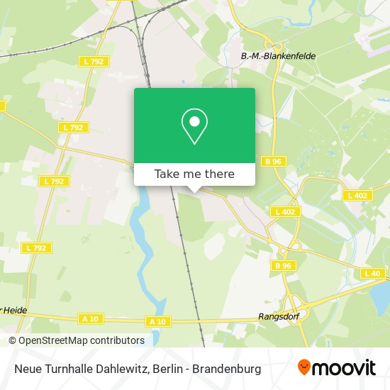 Neue Turnhalle Dahlewitz map