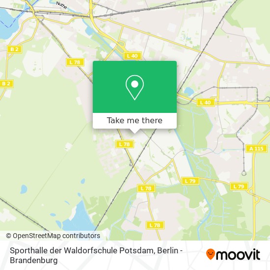 Карта Sporthalle der Waldorfschule Potsdam
