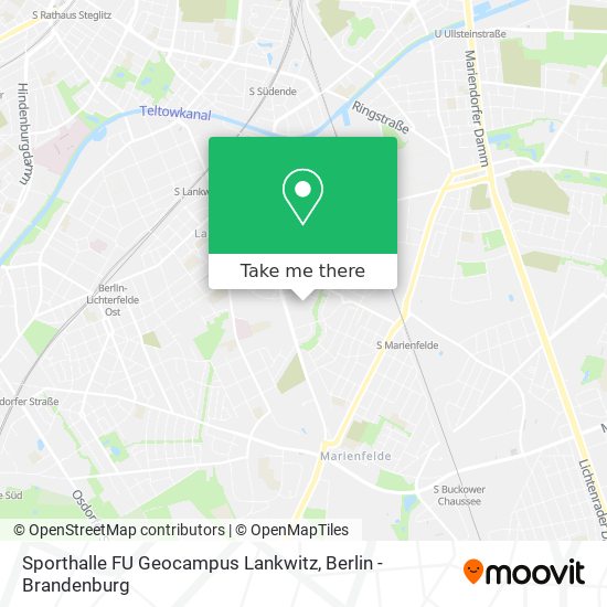 Sporthalle FU Geocampus Lankwitz map