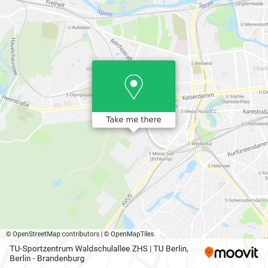 TU-Sportzentrum Waldschulallee ZHS | TU Berlin map