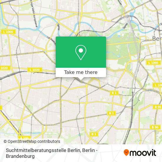 Карта Suchtmittelberatungsstelle Berlin