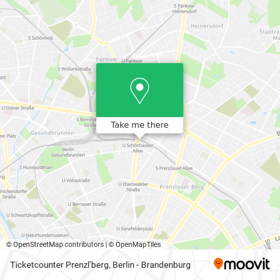 Ticketcounter Prenzl'berg map