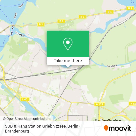 SUB & Kanu Station Griebnitzsee map