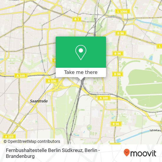 Карта Fernbushaltestelle Berlin Südkreuz