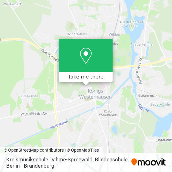 Карта Kreismusikschule Dahme-Spreewald, Blindenschule