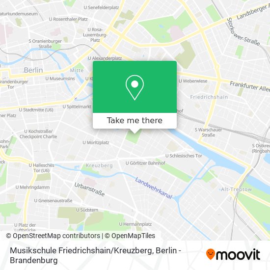 Карта Musikschule Friedrichshain / Kreuzberg
