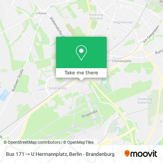Bus 171 -> U Hermannplatz map
