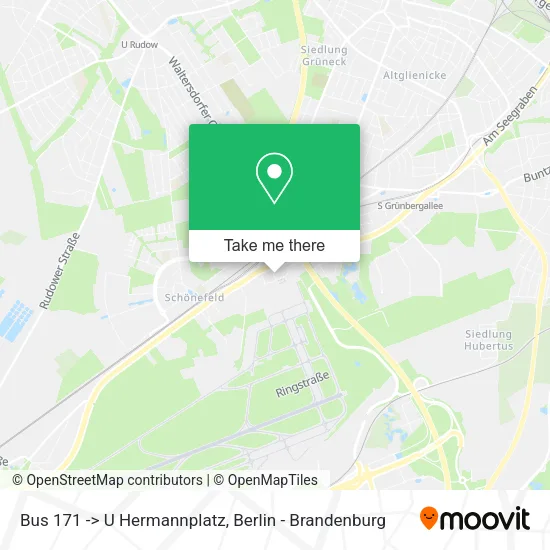 Карта Bus 171 -> U Hermannplatz