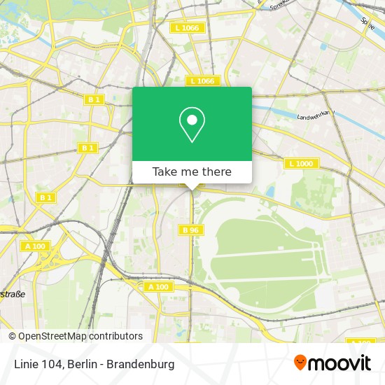 Linie 104 map