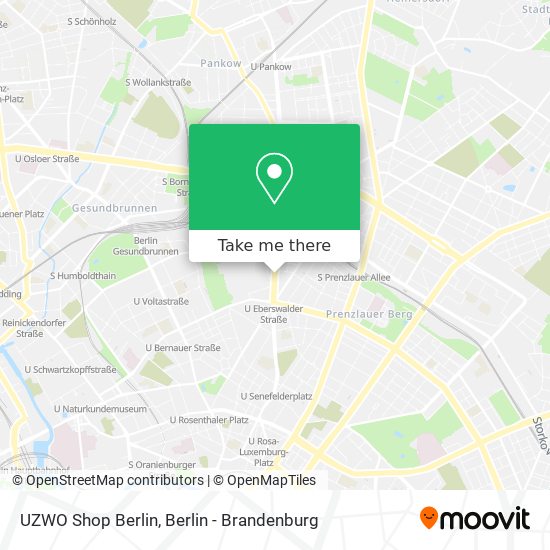 UZWO Shop Berlin map