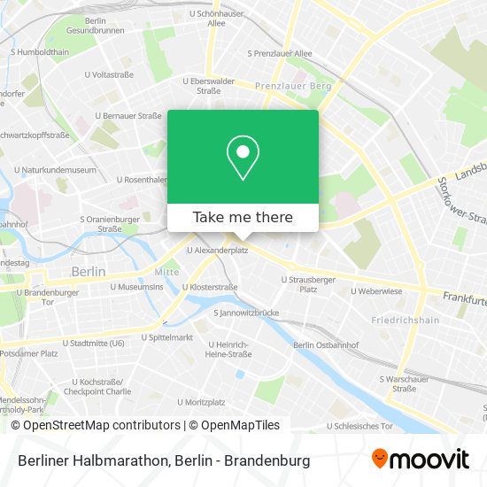 Berliner Halbmarathon map