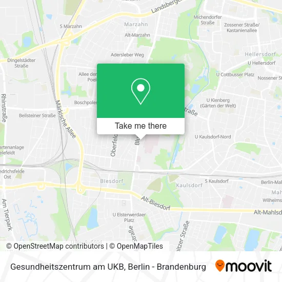 Карта Gesundheitszentrum am UKB