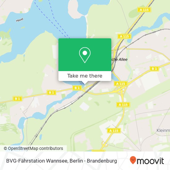Карта BVG-Fährstation Wannsee
