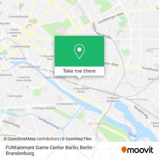 Карта FUNtainment Game Center Berlin
