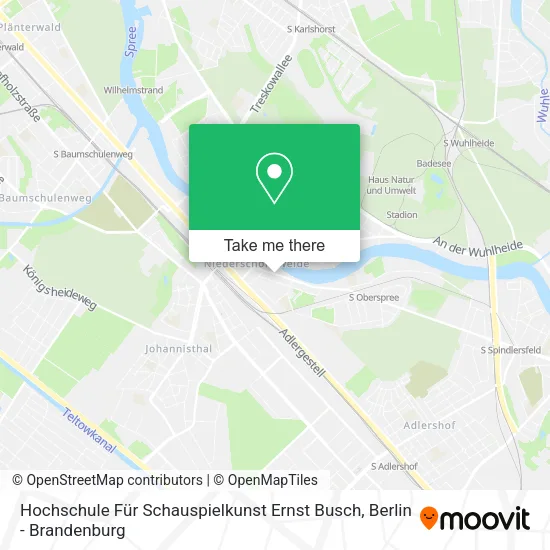 Карта Hochschule Für Schauspielkunst Ernst Busch