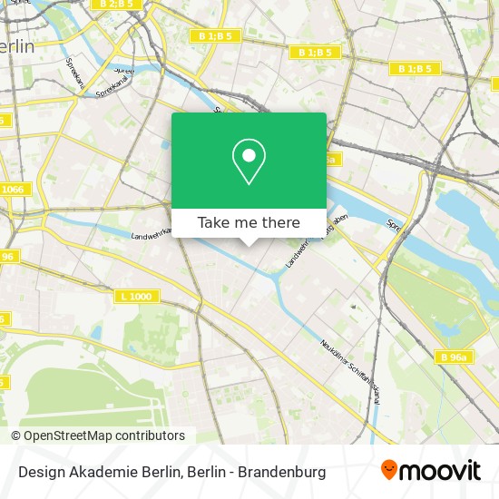 Карта Design Akademie Berlin