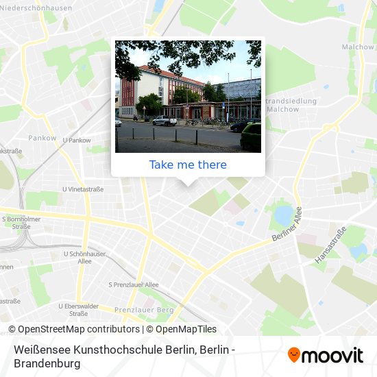 Weißensee Kunsthochschule Berlin map