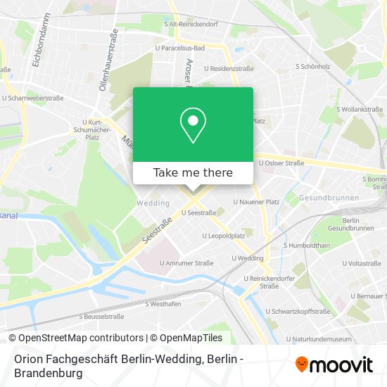 Карта Orion Fachgeschäft Berlin-Wedding