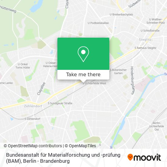 Bundesanstalt für Materialforschung und -prüfung (BAM) map