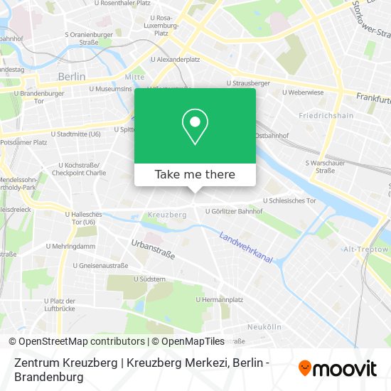 Карта Zentrum Kreuzberg | Kreuzberg Merkezi