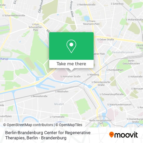 Berlin-Brandenburg Center for Regenerative Therapies map