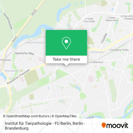 Карта Institut für Tierpathologie - FU Berlin