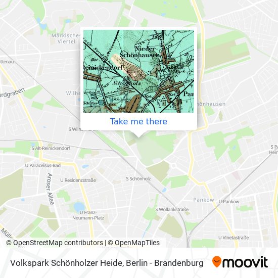 Карта Volkspark Schönholzer Heide