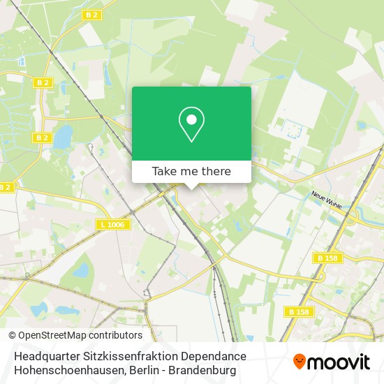 Headquarter Sitzkissenfraktion Dependance Hohenschoenhausen map