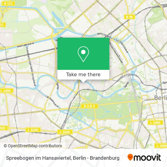 Карта Spreebogen im Hansaviertel