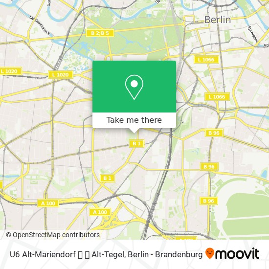 U6 Alt-Mariendorf ⏪ ⏩ Alt-Tegel map