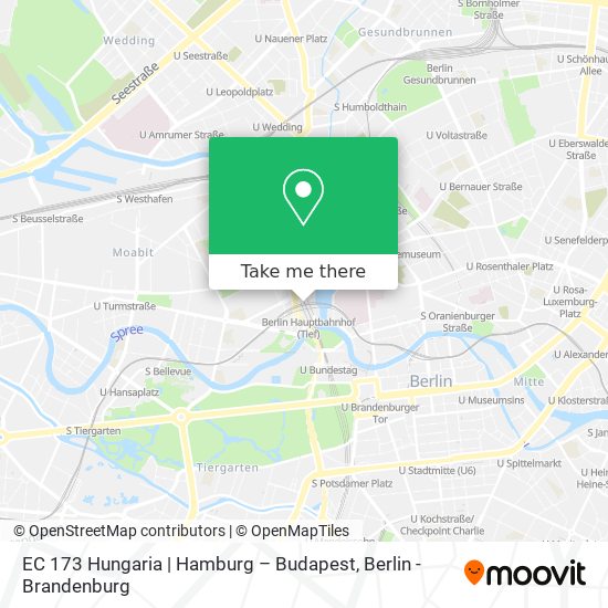 Карта EC 173 Hungaria | Hamburg – Budapest