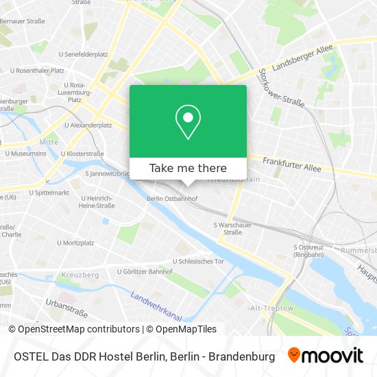 Карта OSTEL Das DDR Hostel Berlin