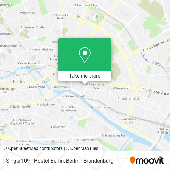 Singer109 - Hostel Berlin map