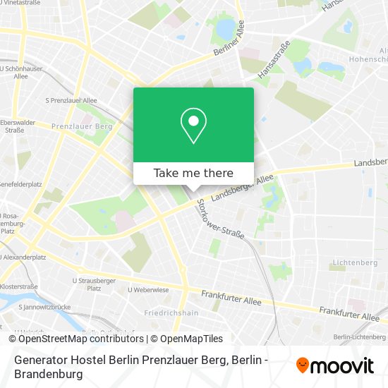 Generator Hostel Berlin Prenzlauer Berg map