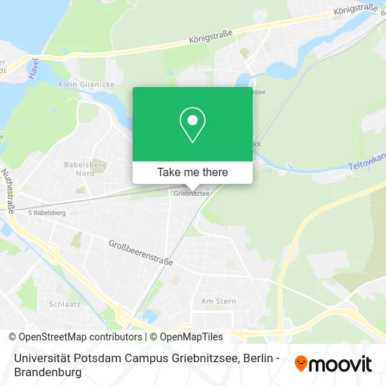 Карта Universität Potsdam Campus Griebnitzsee