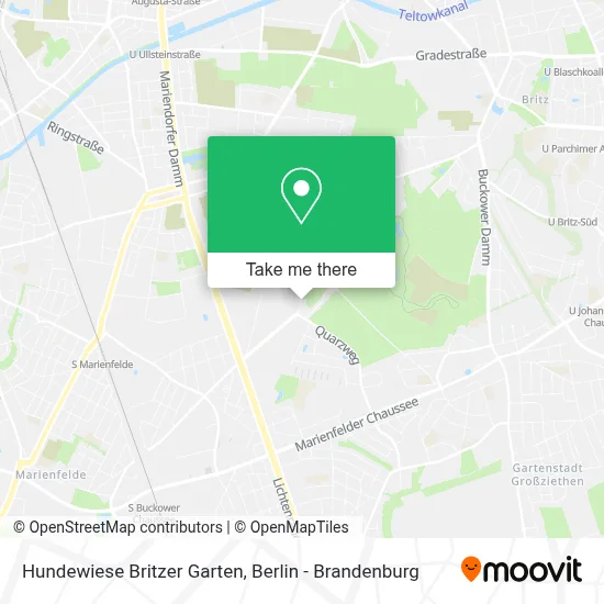 Hundewiese Britzer Garten map